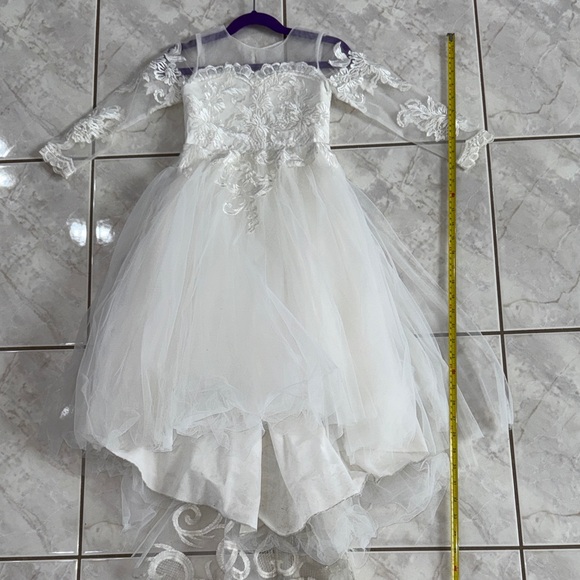 USED- 2 Bundle- Elegant White Lace Tulle Dresses - Picture 12 of 16